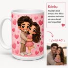 Egyedi karikatúrás bögre pároknak