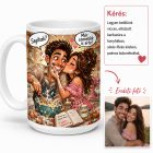 Egyedi karikatúrás bögre pároknak