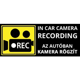   KAMERA AZ AUTÓBAN - matrica (kültérre is rakható, UV ÁLLÓ!)