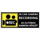 KAMERA AZ AUTÓBAN - matrica (kültérre is rakható, UV ÁLLÓ!)