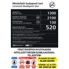 Taxi tarifatábla - piktogrammos, tapadókorongos 