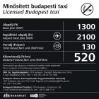 Taxi tarifatábla - tapadókorongos