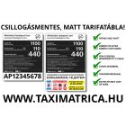 Taxi tarifatábla - tapadókorongos