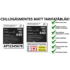 Taxi tarifatábla - tapadókorongos