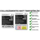 Taxi tarifatábla - tapadókorongos