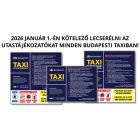 CSOMAG JANUÁR 1-TŐL - PIKTOGRAMMOS utastájékoztatók taxiba 3db