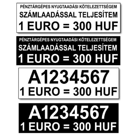AP szám matrica EURO-val (több variáció)